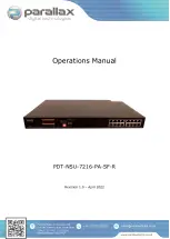 Parallax PDT-NSU-7216-PA-SF-R Operation Manual предпросмотр