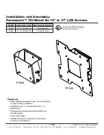 Preview for 1 page of Paramount Fitness PT630 Installation And Assembly Manual