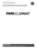 Pari LC Sprint Instructions For Use Manual preview