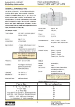 Предварительный просмотр 2 страницы Parker F11 series Manual