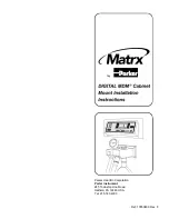 Parker Matrx Digital MDM Cabinet Mount Installation Instructions preview