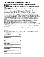 Preview for 2 page of Parkinson Cowan 6000 User Manual