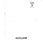 Parkinson Cowan ACCLAIM User Manual preview