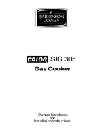 Parkinson Cowan CALOR SIG 305 Owner'S Handbook Manual preview