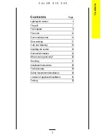 Preview for 3 page of Parkinson Cowan CALOR SIG 305 Owner'S Handbook Manual