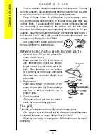 Preview for 20 page of Parkinson Cowan CALOR SIG 305 Owner'S Handbook Manual