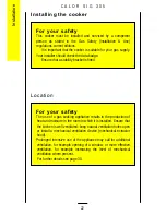 Preview for 22 page of Parkinson Cowan CALOR SIG 305 Owner'S Handbook Manual