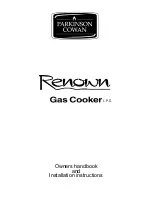 Parkinson Cowan Renown Owners Handbook And Installation Instructions preview