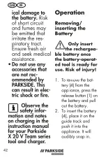 Предварительный просмотр 42 страницы Parkside Performance PAPS 208 A1 Translation Of The Original Instructions