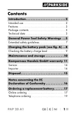 Preview for 5 page of Parkside 297719 Operating Instructions Manual