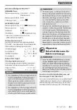 Preview for 7 page of Parkside 356347 2004 Original Instructions Manual