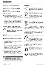 Preview for 34 page of Parkside 356347 2004 Original Instructions Manual
