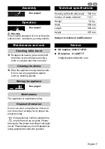 Preview for 7 page of Parkside 45722 Operating	 Instruction