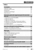 Предварительный просмотр 52 страницы Parkside PAGG 4 A1 Instructions Manual