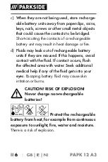 Preview for 11 page of Parkside PAPK 12 A3 Operating Instructions Manual