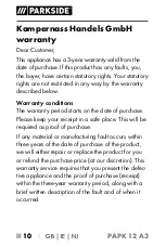 Preview for 15 page of Parkside PAPK 12 A3 Operating Instructions Manual