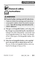 Preview for 10 page of Parkside PAPK 12 B1 Operating Instructions Manual
