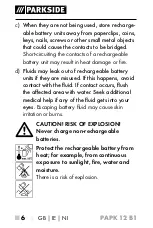 Preview for 11 page of Parkside PAPK 12 B1 Operating Instructions Manual