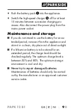 Preview for 14 page of Parkside PAPK 12 B1 Operating Instructions Manual