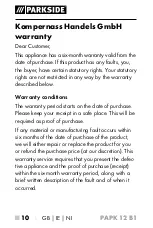 Preview for 15 page of Parkside PAPK 12 B1 Operating Instructions Manual