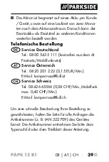 Предварительный просмотр 44 страницы Parkside PAPK 12 B1 Operating Instructions Manual