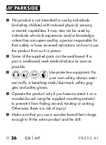 Предварительный просмотр 39 страницы Parkside PBZS 5 A1 Original Instructions Manual