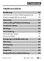 Предварительный просмотр 52 страницы Parkside PBZS 5 A1 Original Instructions Manual