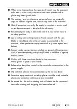 Preview for 12 page of Parkside PDKS 6.3 B3 Translation Of The Original Instructions