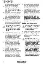 Preview for 8 page of Parkside PDRA 20-Li A1 Translation Of The Original Instructions