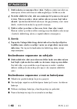 Preview for 43 page of Parkside PEPS 3 A1 Translation Of The Original Instructions