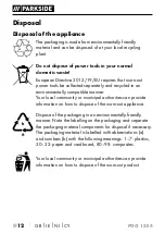 Preview for 15 page of Parkside PGG 15 E4 Operating Instructions Manual