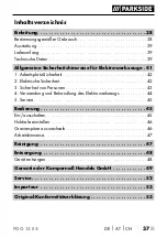 Preview for 40 page of Parkside PGG 15 E4 Operating Instructions Manual