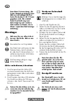 Preview for 22 page of Parkside PGKGA 40-Li B2 Translation Of The Original Instructions