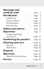 Preview for 6 page of Parkside PLG 20 C1 Operation And Safety Notes