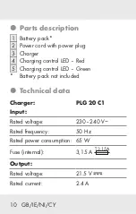 Preview for 11 page of Parkside PLG 20 C1 Operation And Safety Notes