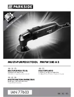 Предварительный просмотр 1 страницы Parkside PMFW 280 A2 Operation Manual