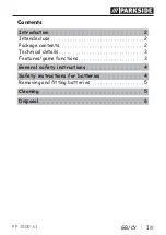 Preview for 4 page of Parkside PP 1500 A1 Operation And Safety Notes, Notes For Parents