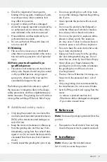 Preview for 9 page of Parkside PSG 85 A1 Translation Of Original Instructions