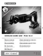 Предварительный просмотр 1 страницы Parkside PSSA 18 A1 Original Instructions Manual