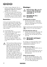 Preview for 12 page of Parkside PSTKA 12 B3 Translation Of The Original Instructions