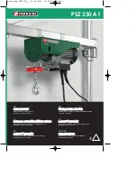 Parkside PSZ 250 A1 Operation And Safety Notes preview