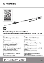 Parkside PTHSA 20-Li C4 Translation Of The Original Instructions preview