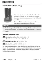 Preview for 65 page of Parkside PTSA 12 A1 Operating Instructions Manual