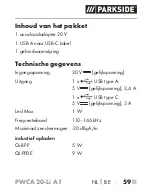 Предварительный просмотр 64 страницы Parkside PWCA 20-Li A1 Short Manual