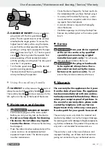 Preview for 17 page of Parkside PWS 125 A1 Operation And Safety Notes