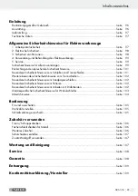 Preview for 95 page of Parkside PWS 125 A1 Operation And Safety Notes