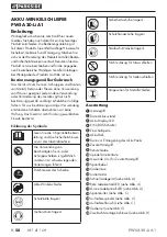 Предварительный просмотр 63 страницы Parkside PWSA 20-Li A1 Operating Instructions Manual