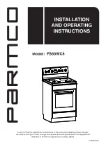 Parmco FS60WC8 Installation And Operating Instructions Manual preview