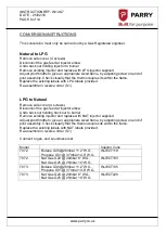 Предварительный просмотр 8 страницы PARRY 7072 Instructions Manual