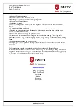 Предварительный просмотр 14 страницы PARRY 7072 Instructions Manual